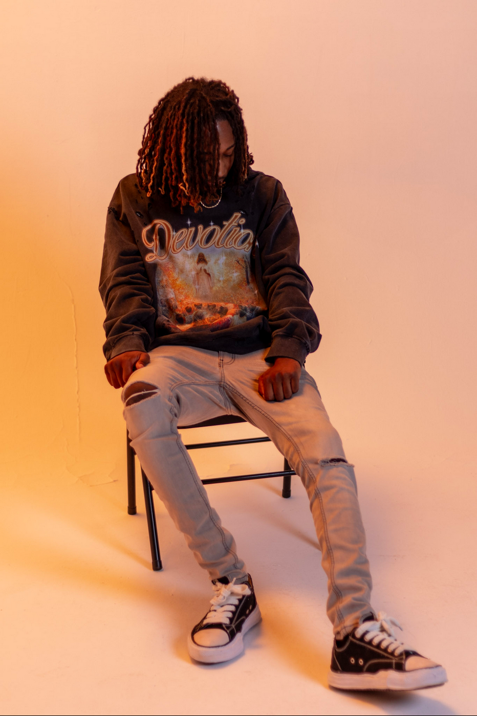 DEVOTED CHRIST HOODIE (CHARCOAL GREY)