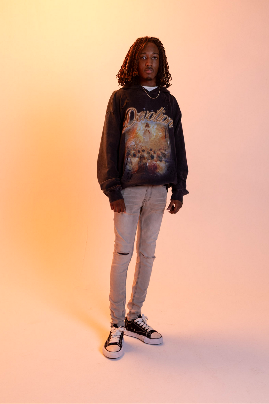 DEVOTED CHRIST HOODIE (CHARCOAL GREY)