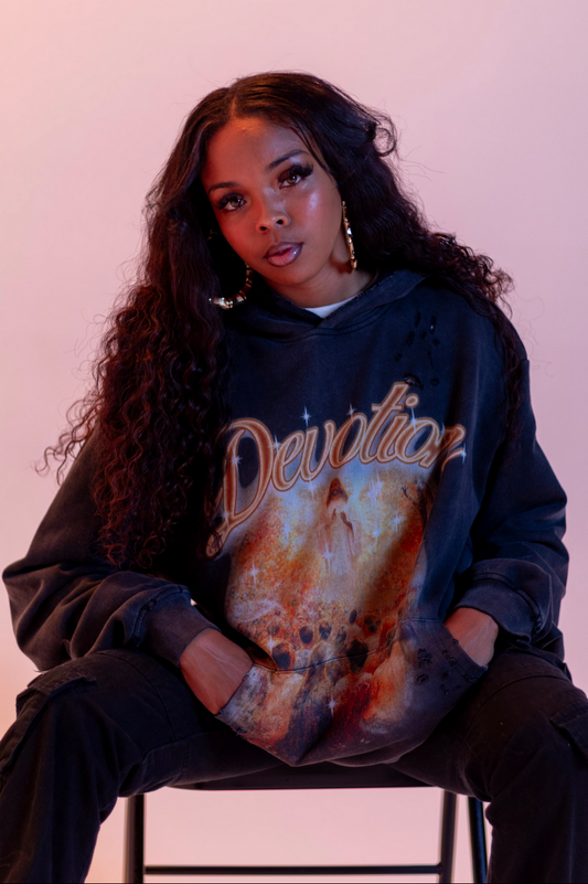 DEVOTED CHRIST HOODIE (CHARCOAL GREY)